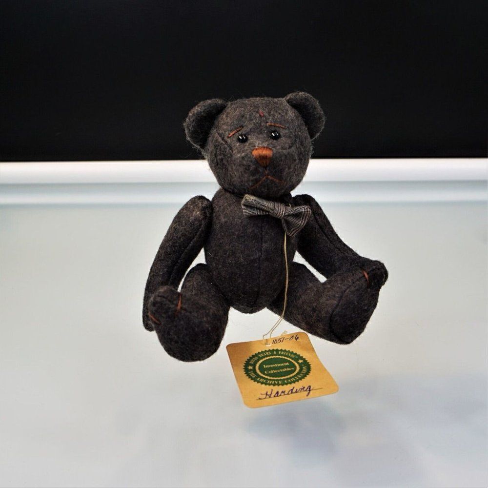 Boyds Bears And Friends HARDING Gray Felt Bear Vintage 1990-98 Archive Retired